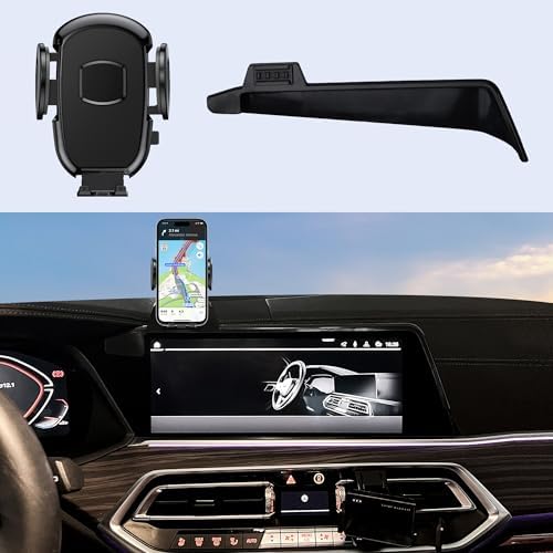 BMW X5/X6 Phone Holder Mount: Premium Dashboard Accessory for 10.3″ Screens, Compatible with Thick Cases – Secure Fit for i Phone & Android Devices, Enhanced Viewing & Easy Installation for a Safer Drive