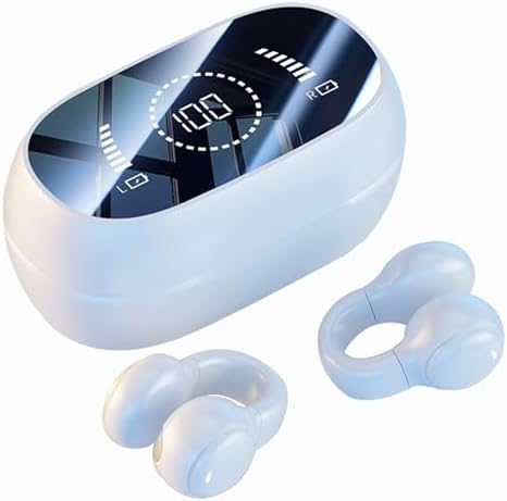 Revolutionary Wireless Clip-On Bone Conduction Earbuds – Open Ear Bluetooth Headphones for Ultimate Comfort and Safety – Waterproof Design for Active Lifestyles – Superior Sound Quality with Seamless Device Compatibility – Ideal for Sports and Outdoor Adventures