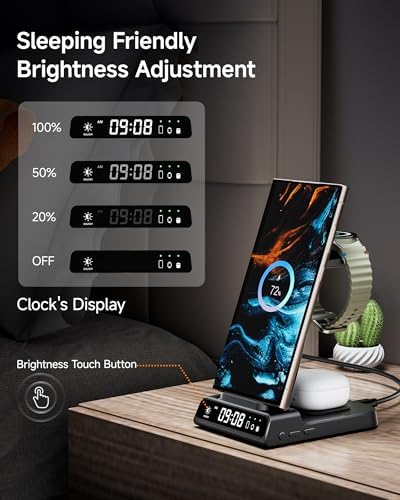 Ultimate 3-in-1 Wireless Charging Dock for Samsung: Fast Charge Galaxy S25 Ultra, Z Flip 7, and Galaxy Watch7 with Compact, Safe Design – Effortless Power-Up for Your Devices Anytime!