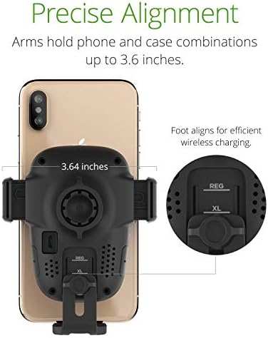Upgrade Your Driving Experience with the i Ottie Auto Sense 2 Qi Wireless Charging Air Vent Phone Holder – Effortless Auto-Clamping Smartphone Mount for Secure Vehicle Access – Compatible with i Phone, Google Pixel, Galaxy, LG, Huawei & More – Tangle-Free One-Hand Operation for Enhanced Safety and Convenience in Every Journey