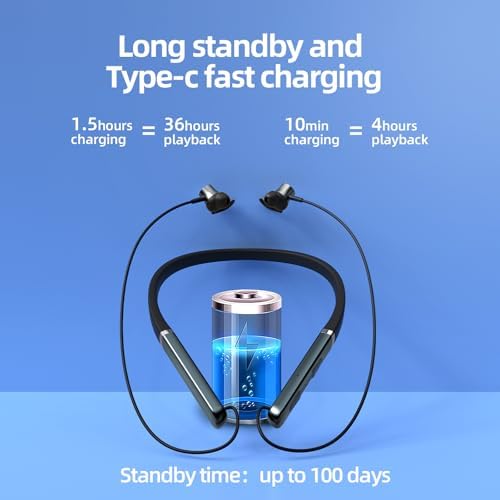 Unleash Your Sound with G2 Wireless Neckband Bluetooth Earbuds – IPX6 Waterproof Magnetic Earphones Offering 36-Hour Playtime, Immersive Hi-Fi Bass, and Zero Latency Gaming Mode for Unmatched Clarity – Perfect for Athletes, Audiophiles, and Effortless Communication Across Devices