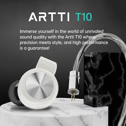 ARTTI T10 High-Performance In-Ear Earphones – Precision 14.2 mm Planar Drivers Delivering Superior Audio Clarity – Perfect for Audiophiles, Gamers, and Musicians Demanding Exceptional Sound Quality and Device Versatility