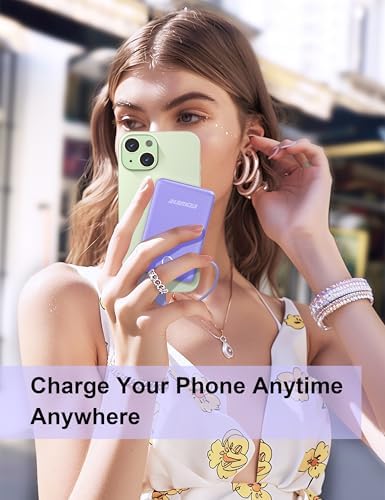 Compact 6000 m Ah Portable Power Bank with Built-in Cable – Lightweight Fast Charging External Battery for i Phone and Android – Ultimate Travel Companion for On-the-Go Charging Efficiency
