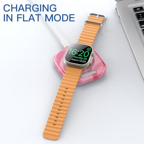 Elevate Your Apple Watch Charging Experience with Our Advanced Magnetic Dock – Ultra-Fast Charging Station for Series 2-10 and Ultra 1 2, Nightstand Mode Functionality, Compact Design for Travel, Superior Stability for Everyday Use, Effortless Power Delivery and Modern Aesthetic