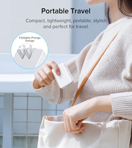 Elevate Your Charging Game with the 2 Pack Flat USB C Charger Block – 40 W Fast Charge Hub for i Phone 12-16, i Pad & Samsung Devices, Featuring 4 Ports for Simultaneous Power Delivery & Quick Charge, Sleek Light Blue Travel-Friendly Design Ideal for Home & On-the-Go Use