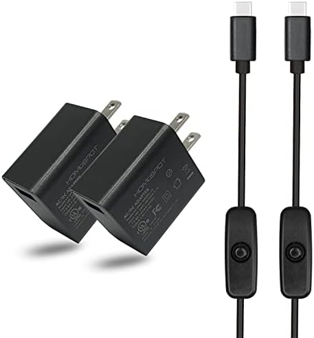 Reliable UL-Listed 5 V 3 A Power Supply for Raspberry Pi 4 Model B with Convenient On/Off Switch and 1.5 M Type C to A USB Cable – Maximize Efficiency and Performance for Your Tech Projects
