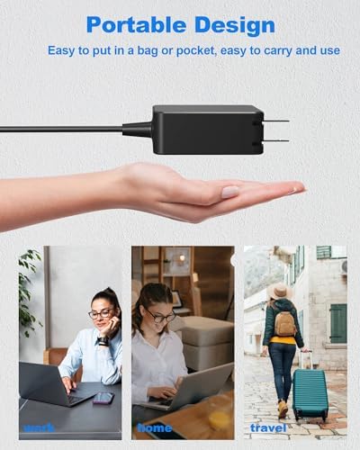 Universal 65 W USB-C Laptop Charger – High-Speed Power Adapter for Lenovo, Dell, Samsung, Mac Book Pro, HP, ASUS, and DJI Devices – 78.6-Inch Cord, Enhanced Compatibility & Efficiency for All Type-C Electronics – Ideal for Gaming Consoles & Chromebooks – 12-Month Warranty & 30-Day Money-Back Guarantee