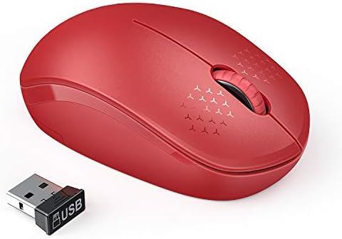 Light Blue Wireless Mouse – Ultra-Quiet 2.4 GHz Noiseless Computer Mouse with USB Receiver for Seamless Windows Experience – Portable, Ergonomic Design for Home, Office, or Travel