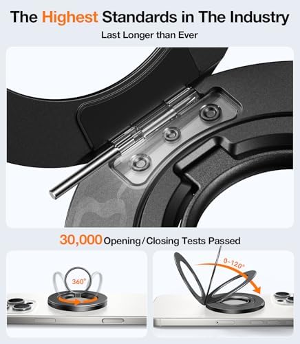 Elevate Your Mobile Experience with TORRAS 2025 Upgrade Dual-Ring Mag Safe Phone Grip Holder in Desert Titanium Gold – Ultimate Compatibility for i Phone 16/15/14/13/12/11, Samsung & Google Devices, Innovative Magnetic Kickstand for Effortless Hands-Free Viewing and Enhanced Stability