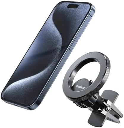 Esoulk Ring Magnetic Car Phone Holder – Ultimate Versatile Mount for Dashboard, Windshield & Air Vent – Strong Magnetic Grip for Enhanced Driving Safety – Compatible with Mag Safe & All Smartphone Models – Effortless Installation, Sleek Design, and Optimal Convenience for Modern Drivers