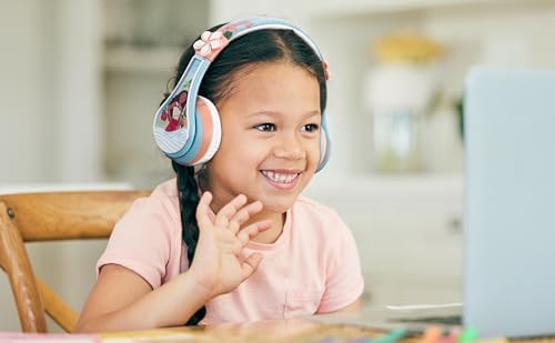 Moana-Inspired Kids Bluetooth Headphones – Over-Ear Comfort with Built-in Microphone and Auxiliary Cord – Ideal for School, Travel, and Home Audio – Superior Sound Quality and Enhanced Connectivity for Young Disney Fans
