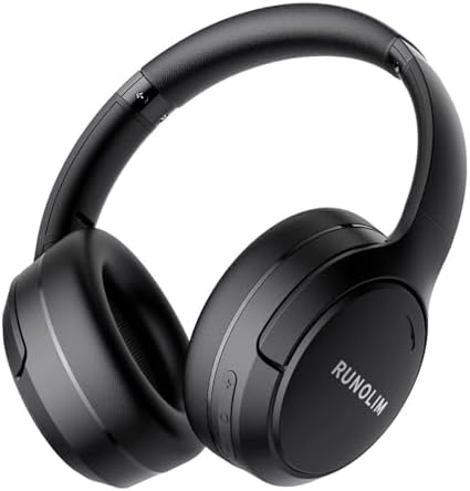 RUNOLIM Wireless Over-Ear Noise Cancelling Headphones – 70-Hour Playtime, Superior Hi-Fi Sound with Rich Bass, Foldable & Portable Design, Built-In Microphone for Easy Calls – Ideal for Home, Travel, and Office Use