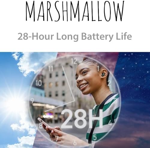 JVC Marshmallow True Wireless Earbuds with Bluetooth 5.3 – 28 Hours Playtime, Comfortable Memory Foam Design, IPX4 Water-Resistant, Built-in Mic, Ultra-Compact Charging Case for i Phone & Android Users – Perfect for Active Lifestyles and Everyday Use
