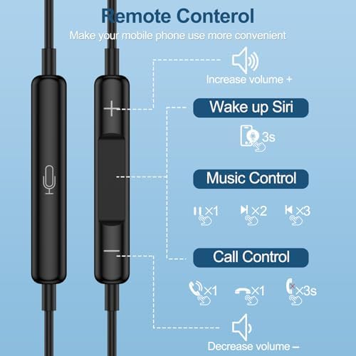 Premium USB C Earbuds for i Phone 16 & Samsung Galaxy A Series – 2 Pack High-Fidelity Wired Headphones with Built-in Mic & Remote Control – Exceptional Sound Clarity, Ergonomic Comfort for All-Day Use – Ideal for Music, Calls, and Podcasts on the Go