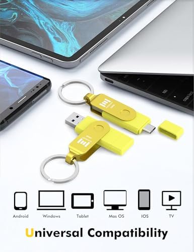 MOSDART 256 GB USB 3.1 Dual Flash Drive – Lightning-Fast Data Transfer for i Phone 15/16, Android, i Pad & Mac Book – Versatile USB-C & A Compatibility – Portable Keychain Design with LED Status Indicator