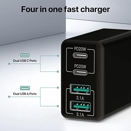 Revolutionize Your Charging Routine with Our 4-Port USB Wall Charger – Ultra-Fast QC 3.0 Adapter for i Phone 12-15, LG, Google Pixel & More – Compact, Reliable Power Solution for Home and On-the-Go Charging