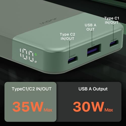 Compact 10000 m Ah Fast Charging Power Bank – 35 W Portable Charger with PD 3.0 & QC 4.0 – Lightweight Type-C & USB-A Compatible Battery Pack for i Phone, Samsung, i Pad – Ultimate Solution for On-the-Go Charging Efficiency