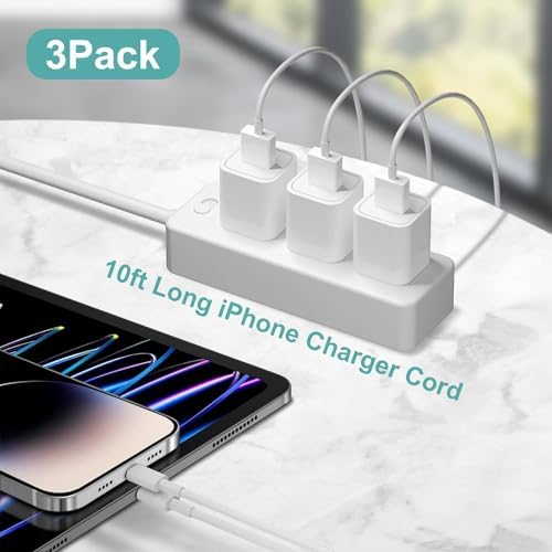 Swift Charge 20 W USB-C Charger for i Phone 15 & i Pad – 6 FT Cable Included – Rapid Power Solution for i Phone 16 Pro Max, i Pad Pro, Mini & Air – Lightweight, Durable, and Versatile Charging Block for All Your Devices – Say Goodbye to Long Wait Times with Enhanced Compatibility and Safety Features
