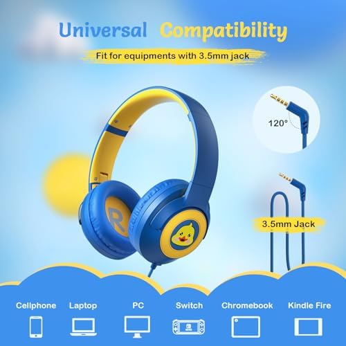 Comfortable Pink Headphones for Kids with Microphone – Safe Listening Technology at 85/94 d B, Foldable & Portable for School and Travel, Includes Stylish Carrying Case – Ideal for Young Girls Who Love Music and Learning