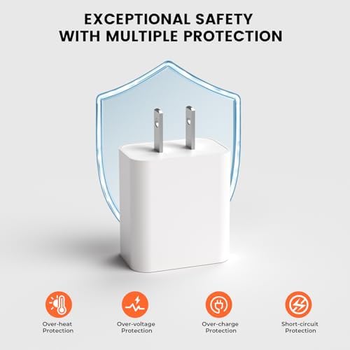 ETENWOLF 30 W USB-C Wall Charger – Ultra-Fast Power Adapter for i Phone 16/15, Galaxy, i Pad & More – Compact and Versatile with Advanced Safety Features for All Your Devices