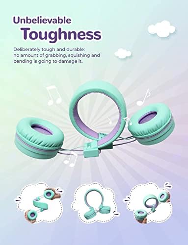 Stylish Pink i Clever BTH02 Kids Bluetooth Headphones – Unmatched 93-Hour Playtime, Lightweight & Foldable Design for Easy Portability, Fast Type-C Charging, Advanced Bluetooth 5.4 Connectivity, Safe Volume Limiting for Young Learners, Perfect for Music, Audiobooks, and School Use – Your Child’s Ultimate Audio Experience