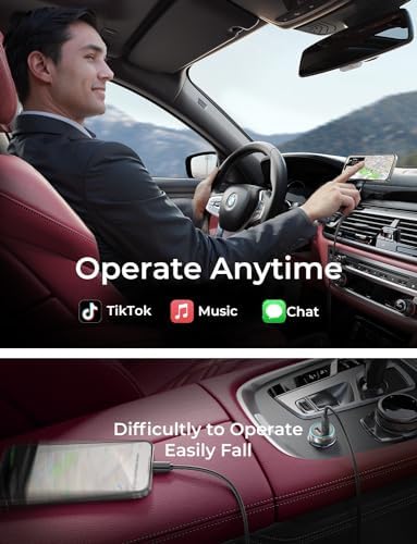 LISEN Mag Safe Car Charger with Ultra-Magnetic Phone Holder – High-Speed 15 W Wireless Charging for i Phone 12-16 Pro Max Plus – Secure Dashboard Mount for Seamless Navigation & Hands-Free Communication – Premium Automotive Accessory for Enhanced Driving Efficiency and Safety