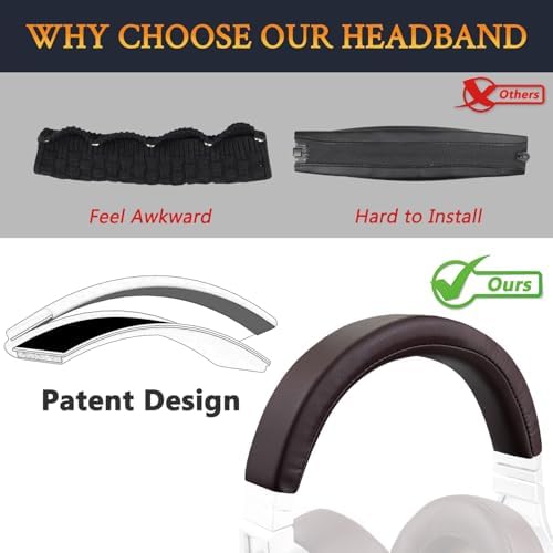 Revolutionize Your Gaming Comfort with SOULWIT Protein Leather Headband Cover for Corsair Virtuoso RGB Wireless XT SE – Stylish White & Grey Design for Enhanced Cushioning and Durability – Easy Installation Replacement Pad for Ultimate Headset Performance and Aesthetic Upgrade