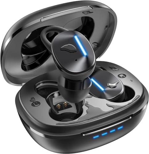 IPX8 Waterproof Wireless Earbuds with Touch Control – Bluetooth 5.3 Headphones for Sports & Workouts, Deep Bass Sound, Ergonomic Fit, and 30-Hour Playtime for Ultimate Audio Enjoyment and Active Lifestyle