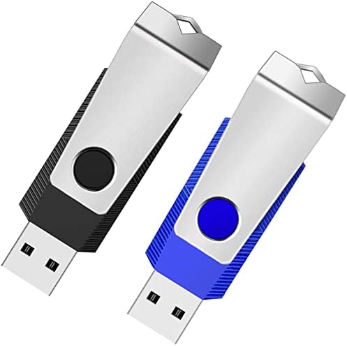 Elevate Your Data Storage with Wooolken’s 128 GB USB 3.0 Flash Drive 2-Pack – High-Speed, Versatile USB-C Adapter Included, Sleek Swivel Design, Perfect for Photos, Videos, and Presentations