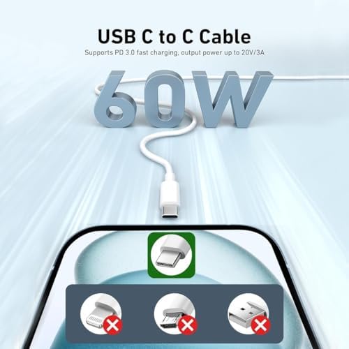 Ultra-Fast 20 W USB-C i Pad Pro Charging Bundle – 6 FT Type-C Cable & Compact Wall Adapter for i Pad Pro 11/12.9/10/A16/Mini 7/6/Air 13 – Enhanced Safety Features & Portable Design for Busy Lifestyles