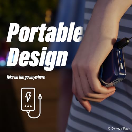 Disney Pixar Inside Out 2 10,000 m Ah Power Bank – Universal Portable Charger for All USB Devices – Quick Charge Battery Pack Gift for Kids, Teens, Men & Women – Fun and Functional Accessory for On-the-Go Power Solutions