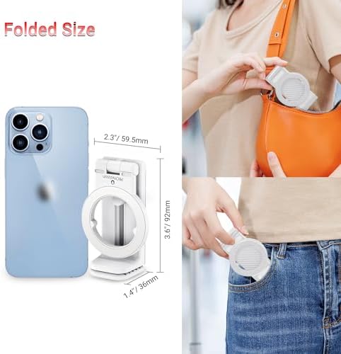 PROfezzion Magnetic Airplane Phone Holder for Mag Safe iPhone 16 15 14 13 12 & All Phone, 360°Rotation Travel Must Have Handsfree Phone Mount for Desk/Tray Table Travel Accessory – Enhanced Compatibility and Speed