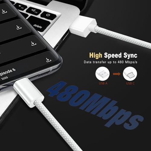 High-Speed USB A to USB C Car Play Cables – 3-Pack for i Phone 15 Series, Durable and Flexible Cords for Effortless Charging and Data Sync in Vehicles, Home, and Travel – Essential i Phone 15 Accessories for Enhanced Connectivity