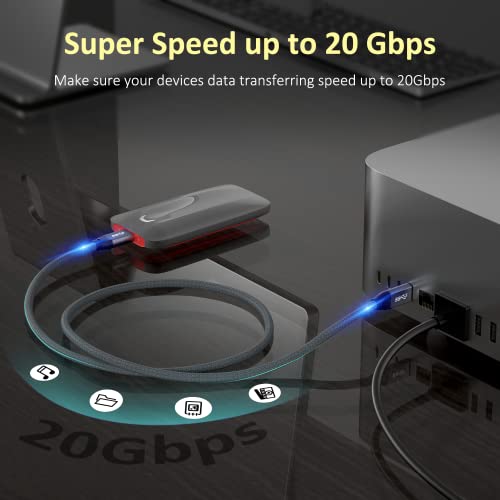 Elevate Your Tech Experience with QCEs 8 K USB C Monitor Display Cable – 3.3 Ft, 30 Hz Ultra High-Resolution for Stunning Visuals, 20 Gbps High-Speed Data Transfer, and 100 W Power Delivery – Thunderbolt 4 Compatible with i Phone 16/15 Pro Max Plus, Mac Book Pro/Air, i Pad – Unmatched Performance and Versatile Connectivity