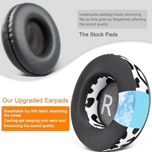 Transform your JBL Synchros with SOULWIT Snow Leopard Cooling Gel Earpads – Ultimate Upgrade for E50, E50 BT, S500, S700 Wireless Headphones – Unmatched Noise Isolation and Comfort for Extended Listening Adventures