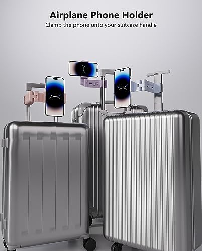 Mii KARE Universal Airplane Phone Holder – Innovative 360-Degree Rotating Smartphone Mount for Ultimate In-Flight Entertainment, Lightweight and Durable Travel Companion for Effortless Viewing on Tray Tables, Perfect for Long Flights and Quick Getaways