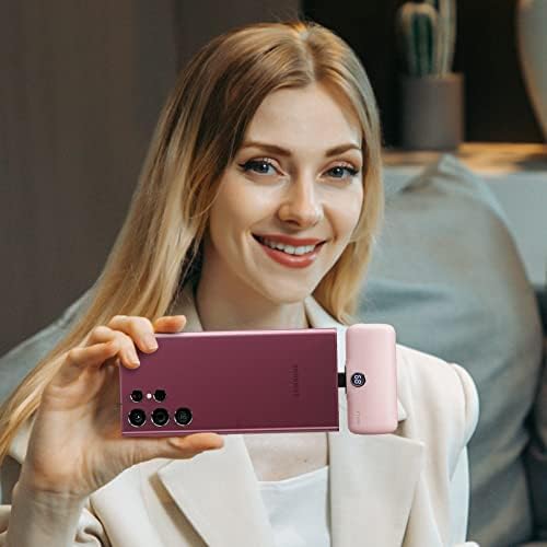 Compact i WALK 4,800 m Ah Portable Charger – High-Speed 18 W PD Power Bank with Built-in USB-C for Seamless Charging of i Phone 15/16/Pro/Max & Samsung Galaxy S25/S24/S23 – Ideal Travel Companion for On-the-Go Power Solutions