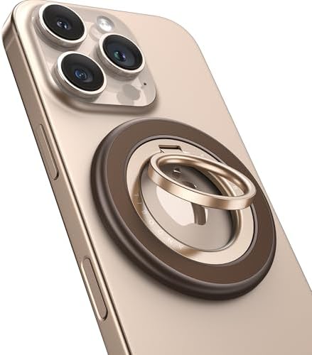 Ultimate Double-Sided Magnetic Phone Grip for Mag Safe – Enhanced Stability with 20 N55 Magnets, 360° Rotating Stand, Anti-Fall Design, and Universal Compatibility for i Phone 16, 15, 14, 13, 12 Pro Max – Perfect for Hands-Free Use and Multitasking