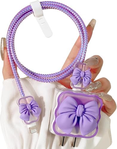 Adorable 3 D Cartoon Charger Protectors – Kitty & Bear Pack of 2 for i Phone 11, 12, 13, 14 Pro Max – Cute Silicone Cable Sleeves for Enhanced Durability & Style – Protect Your Charging Heads from Damage & Dust with Kawaii Designs – Compatible with 18 W & 20 W i Phone Chargers – Lightweight & Portable Charging Accessories for Everyday Use