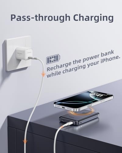 Ultimate Magnetic Wireless Power Bank for i Phone – 10000 m Ah Slim Charger with 20 W Fast Charging – Perfect Travel Companion for Seamless Outdoor Power – Enhanced Magnetic Attachment for i Phone 16/15/14/13/12 Models – Lightweight & Compact Design for Easy Portability – Advanced Multi-Protection System for Safe Charging – Ideal for Daily Use and Extended Adventures