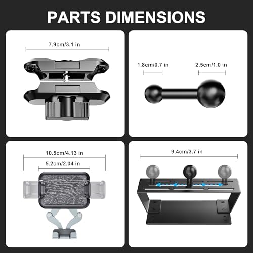 Durable Metal Dash Mount Phone Holder for 2015-2020 F150 & 2017-2022 F250/F350 – Secure & Convenient Cellphone Bracket with 360° Rotation for Optimal Viewing – Perfect Accessory for Safe Driving & Navigation