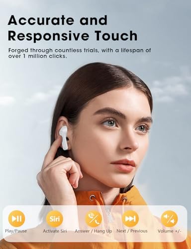 Elevate Your Listening Journey with Advanced Wireless Bluetooth Earbuds – Immersive Deep Bass Audio, Ultra-Long 48-Hour Battery Life, Lightweight Design for Ultimate Comfort, IPX7 Waterproof Rating for Active Use, AI-Enhanced Hands-Free Calling, Seamless Compatibility with i Phone & Android Devices