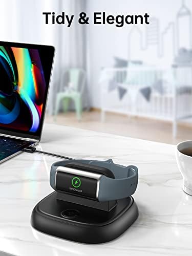 LVFAN Fast Charging Dock for Fitbit Charge 6, Charge 5 & Luxe – Magnetic Charger Stand with Reset Button for Efficient Power Management – Ultimate Smartwatch Charging Solution for Active Lifestyles