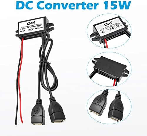 Aideepen Dual-Pack 24 W DC-DC Converter Module – High-Efficiency 12 V/24 V to 5 V USB-A Car Charger for Rapid Device Charging and Universal Compatibility in Automotive Applications