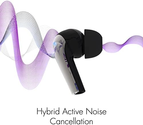 Elevate Your Sound Experience with NUU Buds B Hybrid ANC Earbuds – Cutting-Edge Bluetooth 5.2 for Seamless Connectivity, Triple Microphone Noise Cancellation for Crystal-Clear Calls, IPX4 Sweat-Resistant for Active Lifestyles, and 9-Hour Playtime in Elegant Chrome Black, Perfect for Comfort and Style