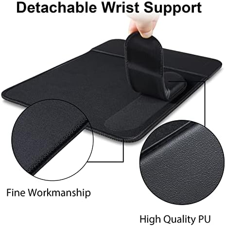 Transform Your Desk with the 15 W Ergonomic Wireless Charging Mouse Pad – Fast Qi Charging for i Phone 11-16 & Samsung Devices – Stylish Black With Detachable Wrist Support for Ultimate Comfort and Productivity