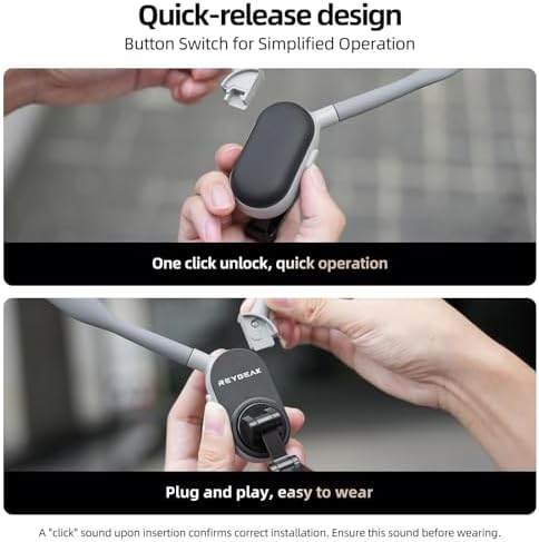 REYGEAK Magnetic Neck Phone Mount – Ultimate Hands-Free Vlogging Solution for i Phone 16/15/14/13/12 & Android Devices | Lightweight Adjustable Chest Stand for Effortless Video Capture | Enhanced Stability with Advanced Magnetic Technology | Perfect for Outdoor Adventures and Creative Content Creation