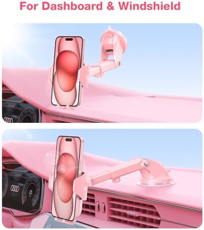 VICSEED [True Strongest Suction] [Rally Racing-Grade Stability] Phone Holders for Your Car 2025 Upgraded Car Phone Holder Mount Truck Stand Cradle for iPhone Samsung All Phones, Yellow – Enhanced Compatibility and Speed