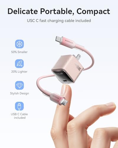 Kuulaa 35 W Ga N USB C Charger Block – Ultra-Compact Fast Charging Adapter for i Phone 16/15/14/13 & Galaxy S25/S24/S23 – Advanced PPS Technology for Customized Power Delivery – Perfect for Travel and Daily Use with Enhanced Safety Features