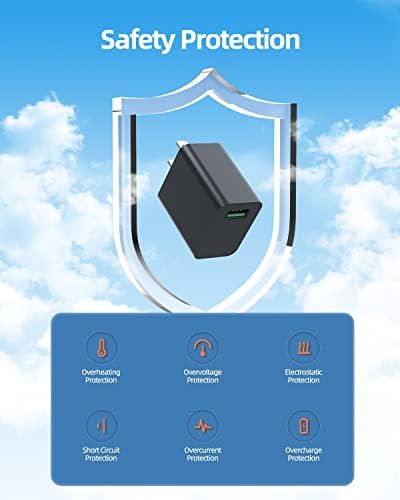 Ultra-Fast 18 W USB-C Charger for Samsung Galaxy A Series – Quick Charge 3.0 Adapter with 5 Ft Cable for A42, A32, A12, A13, A52 5 G – Efficient Power Solution for On-the-Go Charging Needs